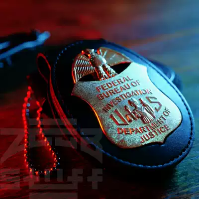 (ZGGB) re-engraved BADGE FBI BADGE FBI agent metal chest seal gold-plated copper