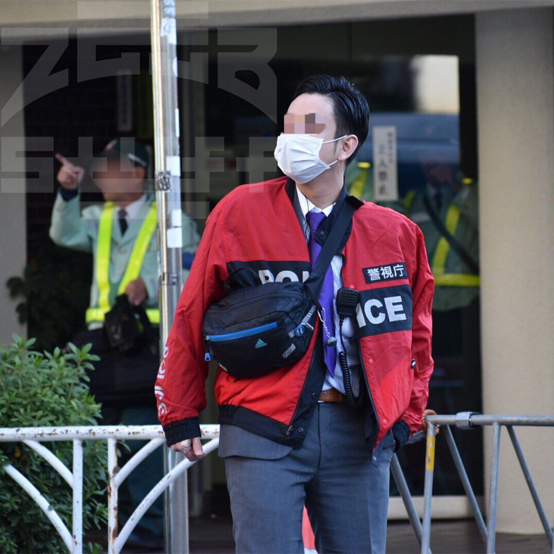 【Zggb】Mpd Tokyo Metropolitan Police Identification Jacket Double-Sided Red and Black Two-Tone Police Jacket