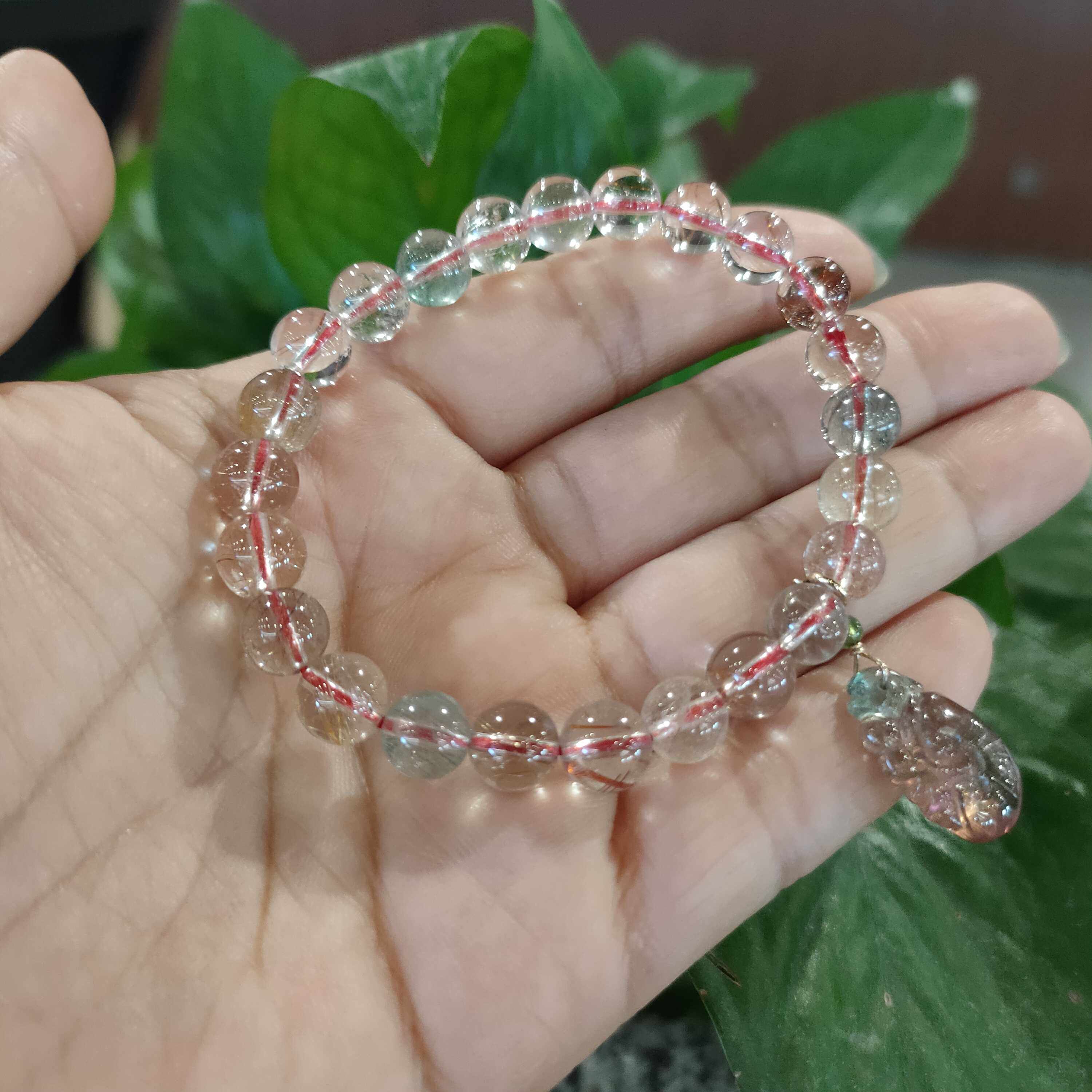 Putuo Mountain Colorful Hair Crystal Handmade Buddha Pearl Merry Gift Giving Packaging High Overdraft Watermelon Beseseal Ruyi Only This 1 Bar