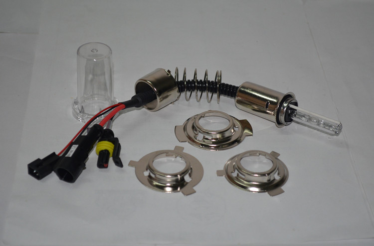 Đèn cột đá xe máy H6 xenon đặt đèn pha sửa đổi 12V55W siêu sáng chói 75W xa và gần đèn xenon đèn xe ab