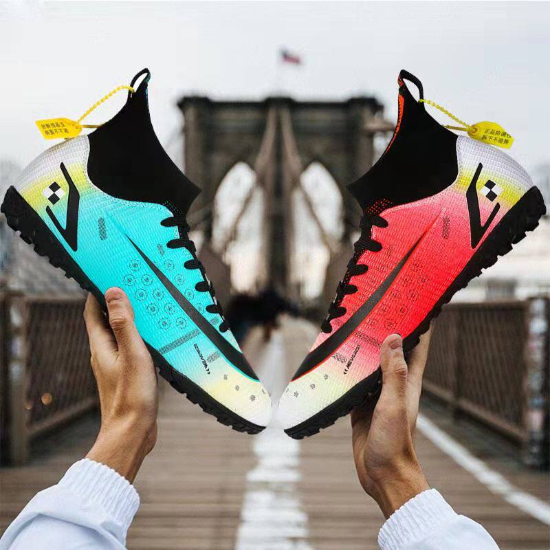 C Romey West mandarin duck adult student male and female child long nail AG crumpled TF artificial grass falcon high cylinder football shoes