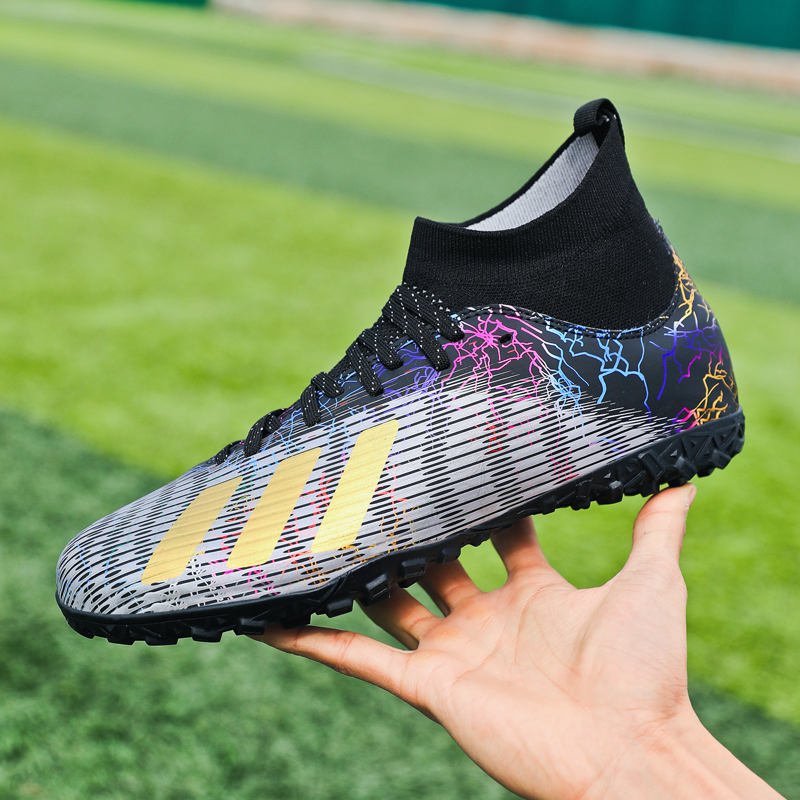 C Ro High Cylinder Mandarin Ducks football Shoes Men's Nails TF Children Girls Anti Slip AG Length Nails Student Messi Training Shoes