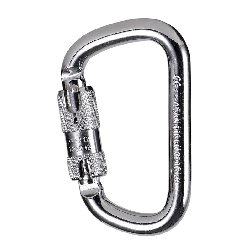 High load bearing 45KN climbing mountaineering main lock automatic door safety buckle connection ring aerial work protection lock ice climbing