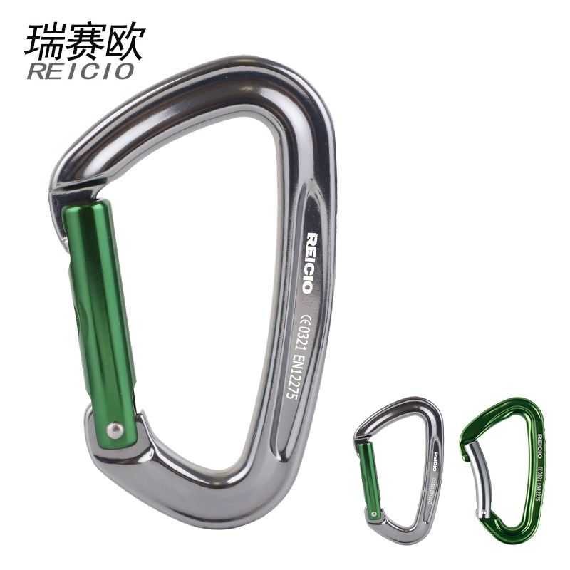 Climbing fast hanging straight door fast hanging Aluminum alloy fast hanging No screw fast hook Climbing fast hanging 24kn outdoor oxtail