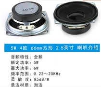 2 5 inch 5W 4 Eurofull frequency horn 66mm square outer magnetic 5 W 4R speaker sound power amplifier speaker