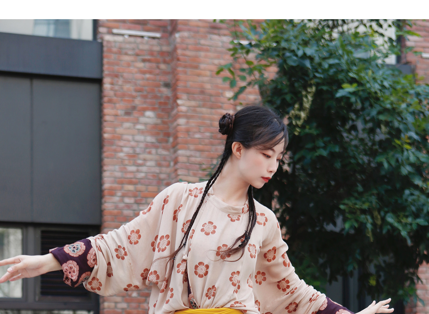 Китайцы одежда наборы 谜阿凰花临唐制圆领袍阔腿裤唐风汉元素汉服原创国风高端女装汉服