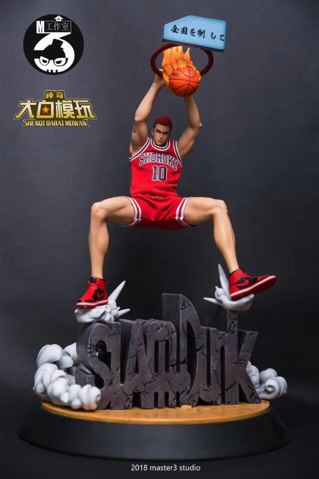 (Great White) M3 studio original GK statue to youth dunk, first play cherry wood flower road
