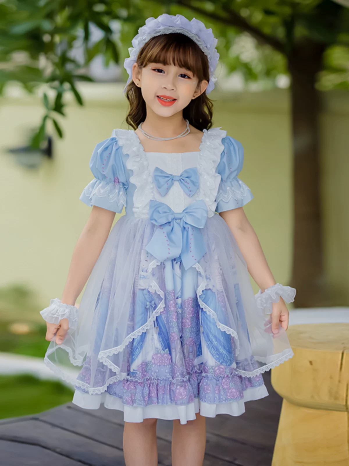 Платье летнее, детская юбка, маленькое принцессы наряд, Lolita стиль, детская одежда, тюлевый юбка