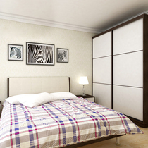 Red Apple Furniture Bedroom Four-Piece Set W3 1 8 m Double Bed Bedstand * 2 Sliding Door Wardrobe