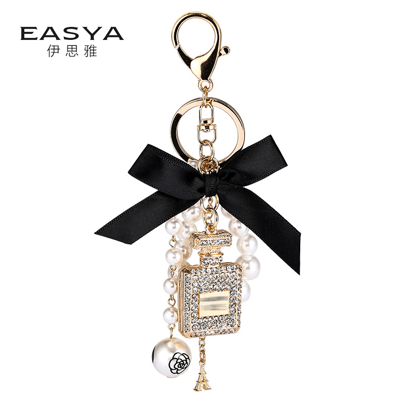 Korean Cute Perfume Bottle Keychain for Women, Creative Car Keychain, Couple Style Key Chain Pendant, Women's Bag Decoration