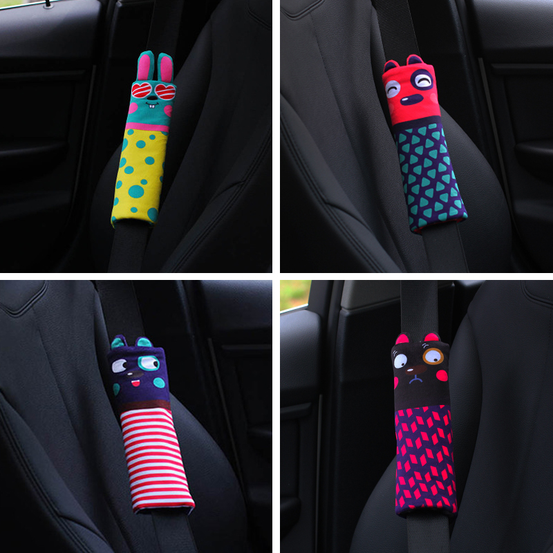 Cartoon Car Seat Belt Protection Shoulder Cover Cute All Season Universal Seatbelt Condom Condom Decorated Car Interiors Woman