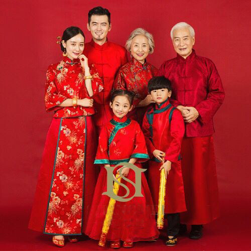 2019 new photo gallery themed clothes Chinese retro family clothes family photo Tang loaded with full family foe group photo of the family