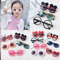 Children sun glasses flowers White Rabbit glasses toys men and women Baby cartoon cute tide fashion go out to wear