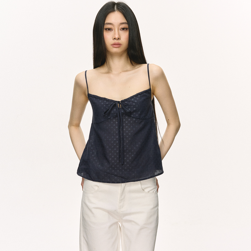 Anna Aneae's Stylish Adjustable Camisole for Women, Summer Lace-Up Bow Slim-Fit Trendy Top for Hot Girls