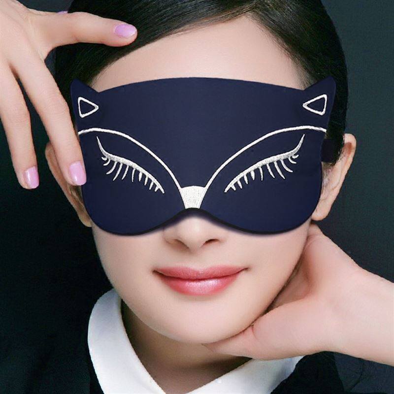猫咪眼罩睡眠遮光透气女卡通可爱韩国男热敷冰袋耳塞防噪音三件套