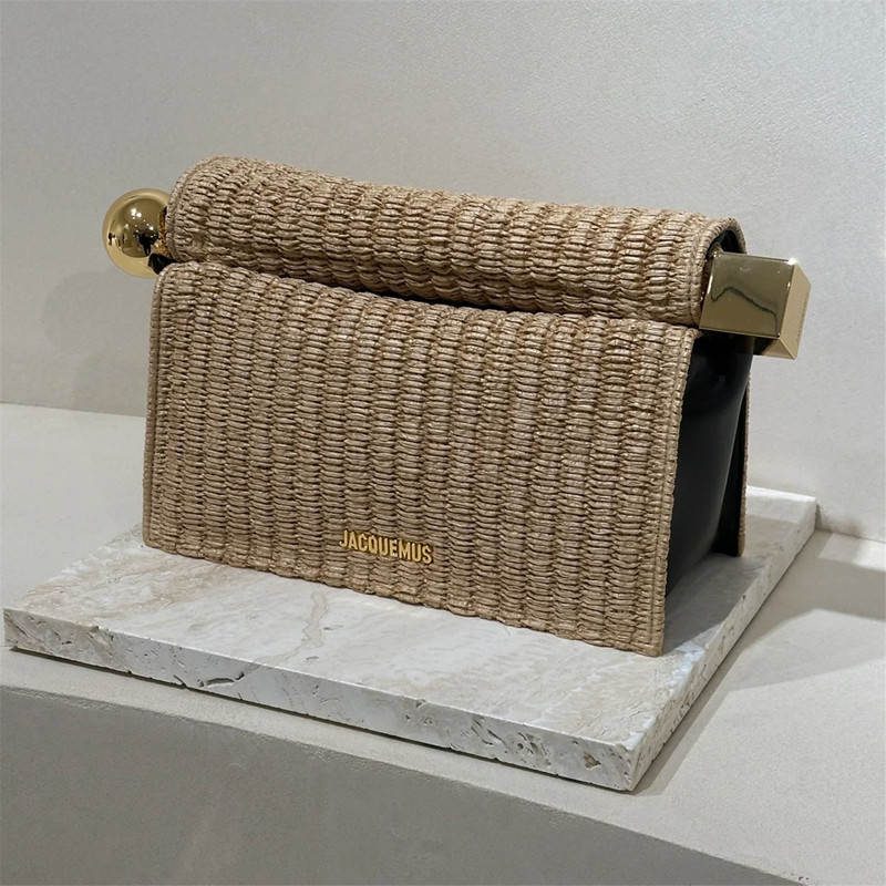 Jacquemus New Fashion Woven Handbag Single Shoulder Crossbody Bag High-End Niche Design Underarm Bag for Women