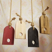 New clothing store hanging ring solid wood retro old clothes hanger display rack ceiling shop decoration hemp rope hanging hanger