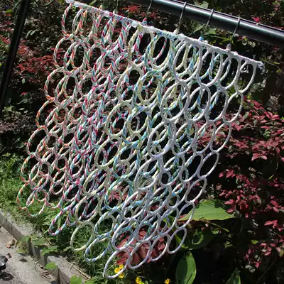 Colored 28-circle white rattan scarf rack hanging silk towel rack clothing store silk scarf display rack adhesive hook