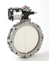 Pneumatic cement butterfly valve V2FS300SN Pneumatic double flange powder butterfly valve 323 screw conveyor butterfly valve