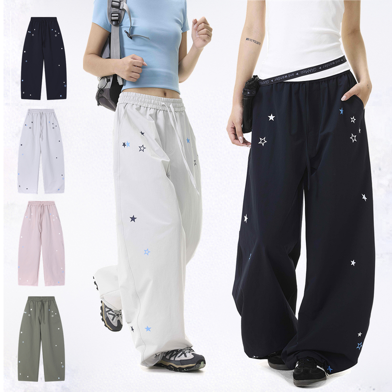 Chosen1 Ch Star Color-Block Quick-Dry Long Pants Men's Scimitar Wide-Leg Jogger Casual Pants Women's Versatile Thin Sweatpants Chosen1 Ch Star Color-Block Quick-Dry Long Pants Men's Scimitar Wide-Leg Jogger Casual Pants Women's Versatile Thin Sweatpants