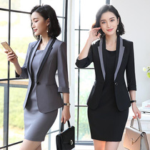 Professional dress suit female 2021 spring and summer temperament fashion small suit socialite xiaoxiang wind business overalls female