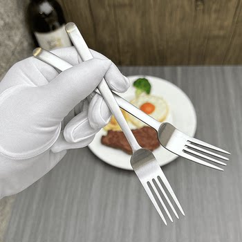 2 packs, thickened style, dough fork, meat fork, matte craft, korean stainless steel fork, western fork, fruit fork