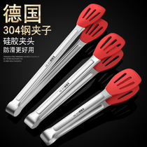 Clips de Steak Silicone Aliments Clips Fruits Bread Grill Kitchen Home Multifunction 304 Pinces à griller en acier inoxydable