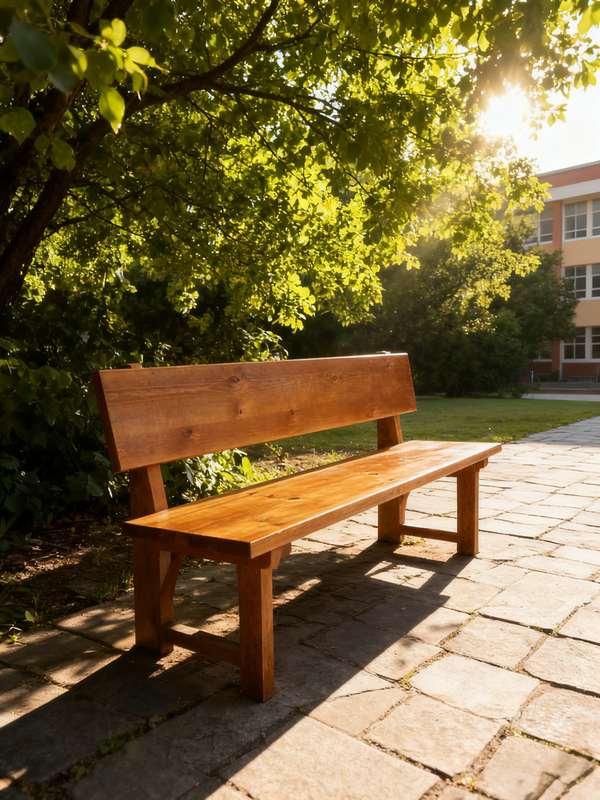 Outdoor Solid Wood Bench, Vintage Balcony Bench, Outdoor Backrest Double Bench Sofa Chair, Outdoor Bench Chair