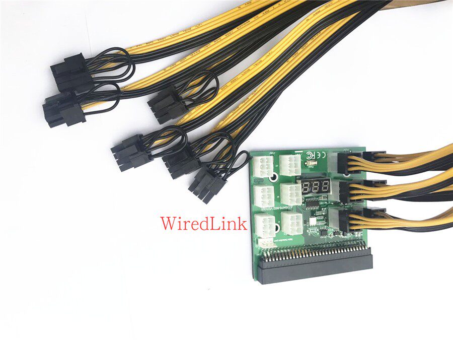 Server power adapter board Graphics card power cable 6P male to 8P male power cord 1 board with 12 wires