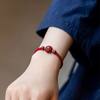 Popular 2025 Cinnabar Zodiac Red String Bracelet for Couples, Birth Year Lucky Bead, Buddhist Beads for Men and Women Born in the Year of the Tiger