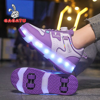 Four-wheel skating illuminated domestic brand co-branded heelys shoes