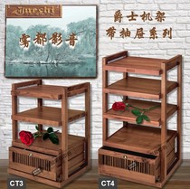 Jazz rack black walnut audio cabinet with drawer solid wood amplifier rack fever hifi speaker equipment rack