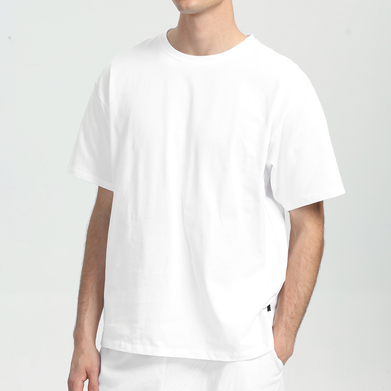 Summer loose large size Fitness Half Sleeve Pure Cotton Short Sleeve Ice breathable pure color T-shirt Iron Clothes Running Blouse