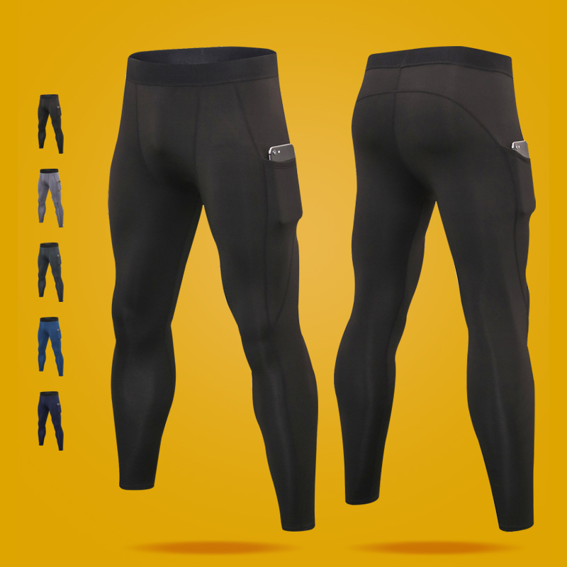 Sport Long Pants Men's Gvet Tight Fit Pants High Play Speed Dry Running Basketball Inner Lap Pants Fitness Football Compression Training Pants