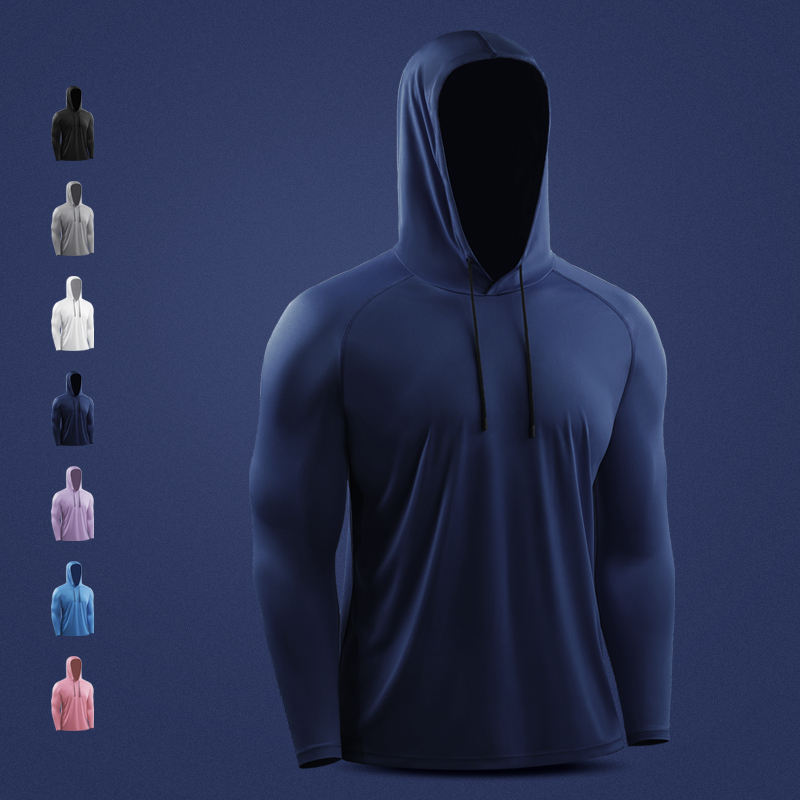 Sports and Fitness Long-Sleeved Men's Loose Large Size Sweat-Absorbent Breathable Hoodie Running Training Sweat-Wicking Quick-Drying Fitness Sweatshirt Sports and Fitness Long-Sleeved Men's Loose Large Size Sweat-Absorbent Breathable Hoodie Running Training Sweat-Wicking Quick-Drying Fitness Sweatshirt