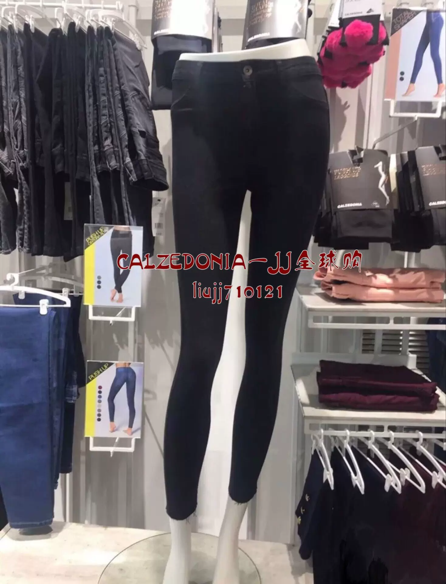 [【В наличии】Италия Calzedonia сверх-tight skinny стройнящие плотные базовые брюки0585]