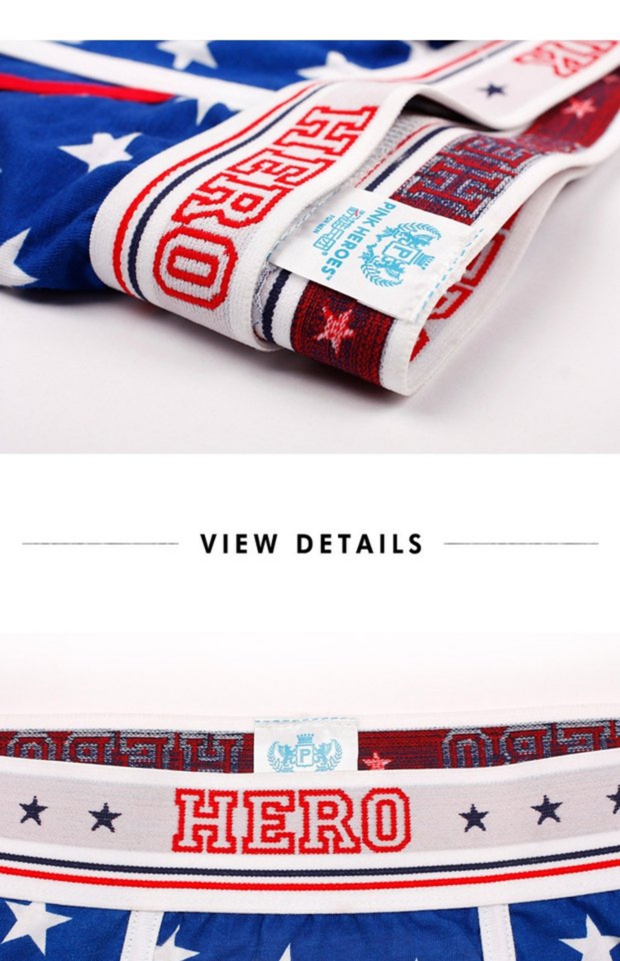 2 包邮 Thương hiệu Tide Harajuku Châu Âu và Hoa Kỳ ngôi sao sọc nam boxer cotton thắt lưng thấp những người yêu thích quần đùi tam giác quần chip đôi