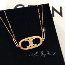 Special price European and American Ins Wind 18k gold Golden Triummon diamond monolayer double layer chain cover chain single-wearing minimalist wind