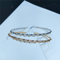 8 diamonds total 23 points 18K white gold rose gold laser bracelet 8cm adjustment protection bracelet made in Japan