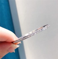 60-point ladder square T-square natural true diamond inlaid with 18K white gold colored gold bracelet bracelet bracelet fashion Joker