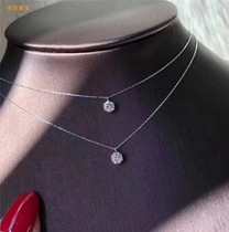 Japan Seiko single 10 points 20 points 30 points 50 points 60 points Diamond pendant 18K gold platinum clavicle necklace