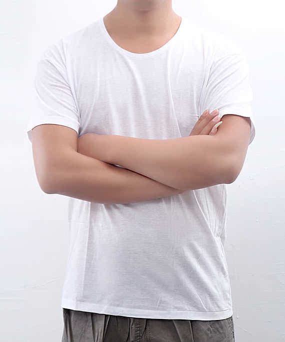 Thượng Hải đích thực thương hiệu hoa cúc nam cotton ngắn tay áo cũ áo len cổ áo cotton trắng tinh khiết cũ áo thun ba lỗ nữ thể thao