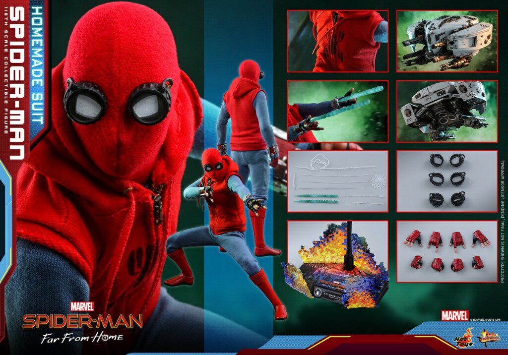 (SF) HOTTOYS HT MMS552 Spiderman homemade battle suit pajamas baby 2 0