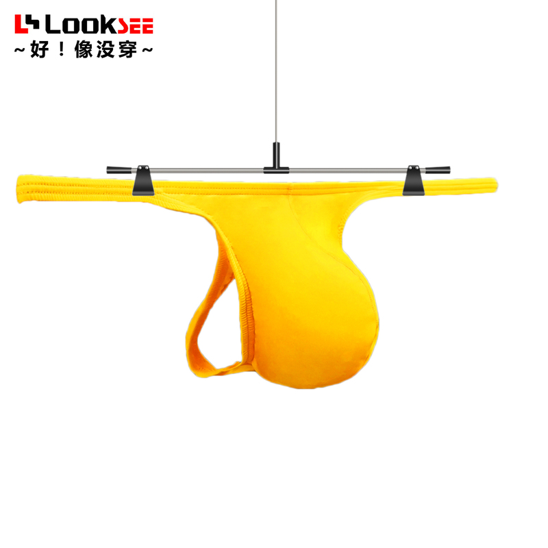 Imperial Yellow Ultra-Thin Ice Silk Low-Waist Thong Men's Underwear U-Convex Sexy T-Back Briefs Imperial Yellow Ultra-Thin Ice Silk Low-Waist Thong Men's Underwear U-Convex Sexy T-Back Briefs