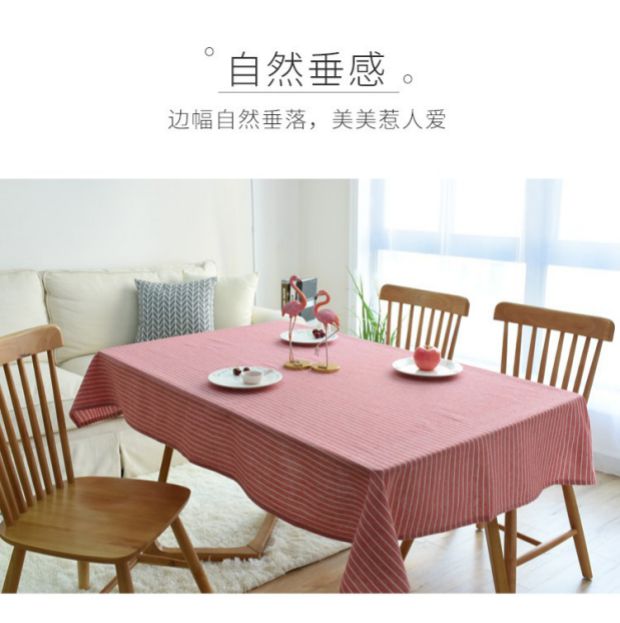 Nhật Bản sọc đơn giản văn học bàn cà phê máy tính bàn vải khăn trải giường nhuộm bông tươi và lanh nhà khách sạn - Khăn trải bàn khăn trải bàn đỏ