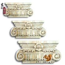 Dongyang wood carving European style column head beam ToEuropean style solid wood Roman column head wood carving upscale decorative background wall column head