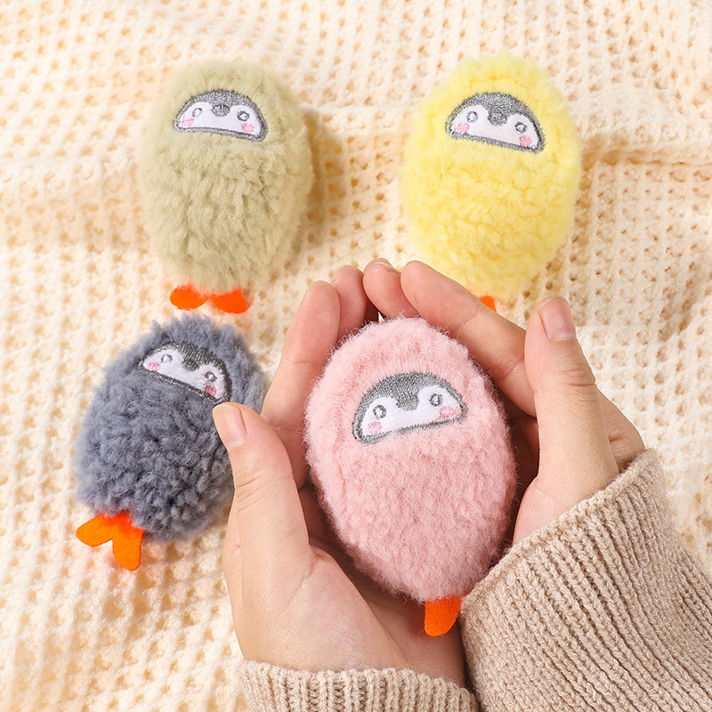 Plush hand warmer egg replacement core student carry-on self-heating artifact hand-held warm egg cartoon cute warm baby sticker