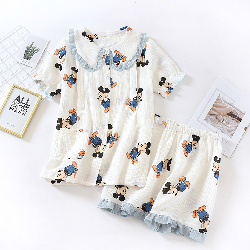 Short Sleeves Shorts Month Subsuit Summer Thin postpartum pure cotton cloth Sweat Sweat July 8 breastfeeding pregnant woman's pyjamas breastfeed