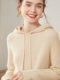 Soft! Hooded cashmere sweater women's thick sweater autumn and winter loose solid color hooded wool knitted bottoming hoodie