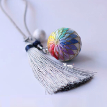 Hand bow Rainbow handmade car pendant Japanese and wind craft accompanied by gift home